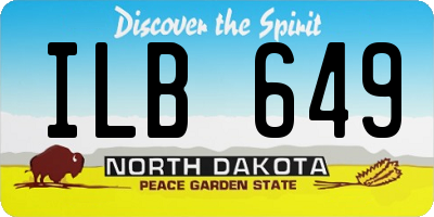 ND license plate ILB649