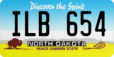 ND license plate ILB654