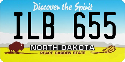 ND license plate ILB655