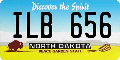 ND license plate ILB656