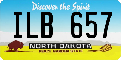 ND license plate ILB657
