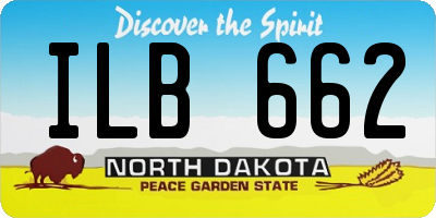 ND license plate ILB662