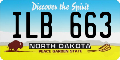 ND license plate ILB663