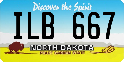 ND license plate ILB667