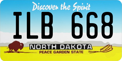 ND license plate ILB668