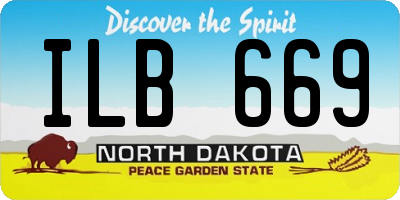 ND license plate ILB669