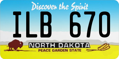 ND license plate ILB670