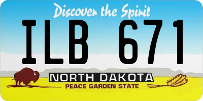 ND license plate ILB671