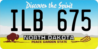 ND license plate ILB675