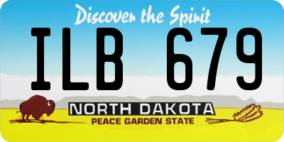 ND license plate ILB679