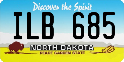 ND license plate ILB685