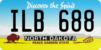 ND license plate ILB688