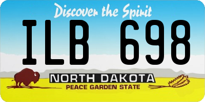 ND license plate ILB698