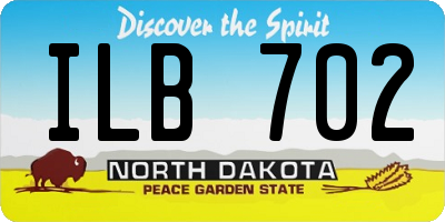 ND license plate ILB702