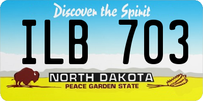 ND license plate ILB703