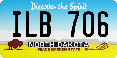 ND license plate ILB706
