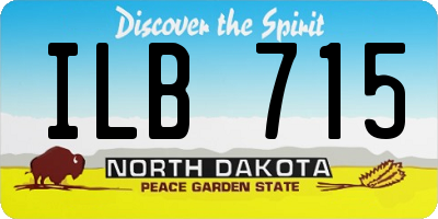 ND license plate ILB715