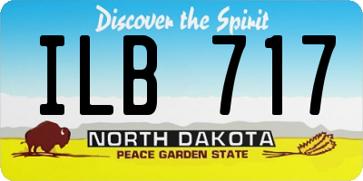 ND license plate ILB717