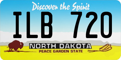 ND license plate ILB720