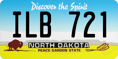 ND license plate ILB721