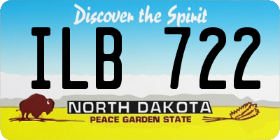 ND license plate ILB722