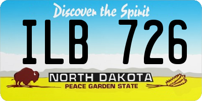 ND license plate ILB726