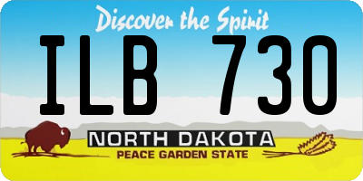 ND license plate ILB730