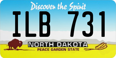 ND license plate ILB731