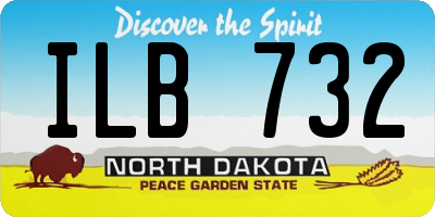 ND license plate ILB732