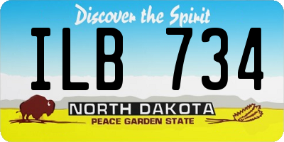 ND license plate ILB734