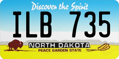 ND license plate ILB735