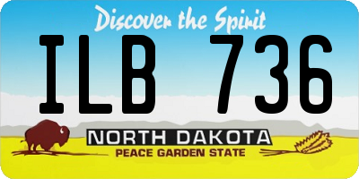 ND license plate ILB736