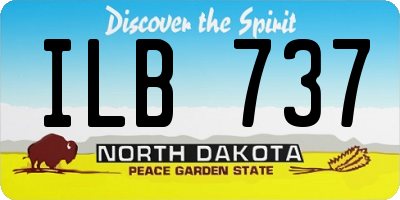 ND license plate ILB737