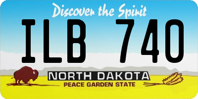 ND license plate ILB740