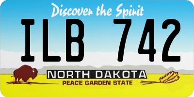 ND license plate ILB742