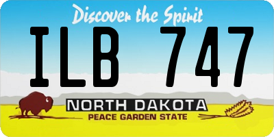 ND license plate ILB747