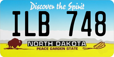 ND license plate ILB748