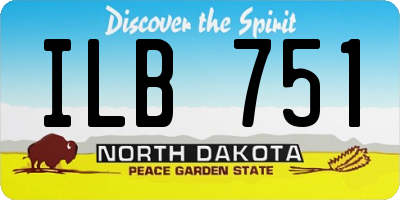 ND license plate ILB751