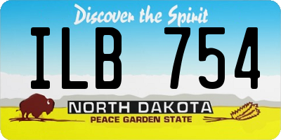 ND license plate ILB754