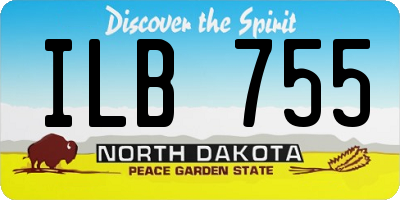 ND license plate ILB755