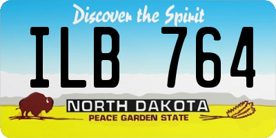 ND license plate ILB764