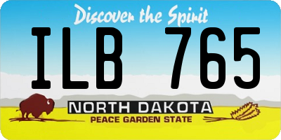 ND license plate ILB765