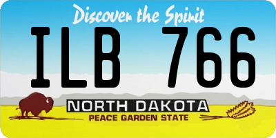 ND license plate ILB766