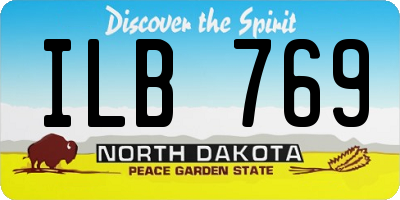 ND license plate ILB769