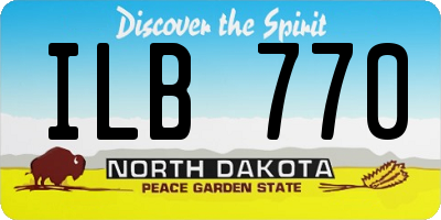ND license plate ILB770
