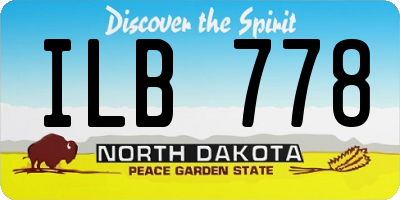 ND license plate ILB778