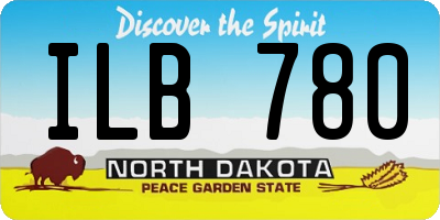 ND license plate ILB780