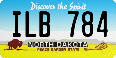 ND license plate ILB784