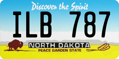 ND license plate ILB787