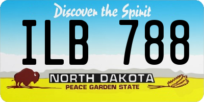 ND license plate ILB788